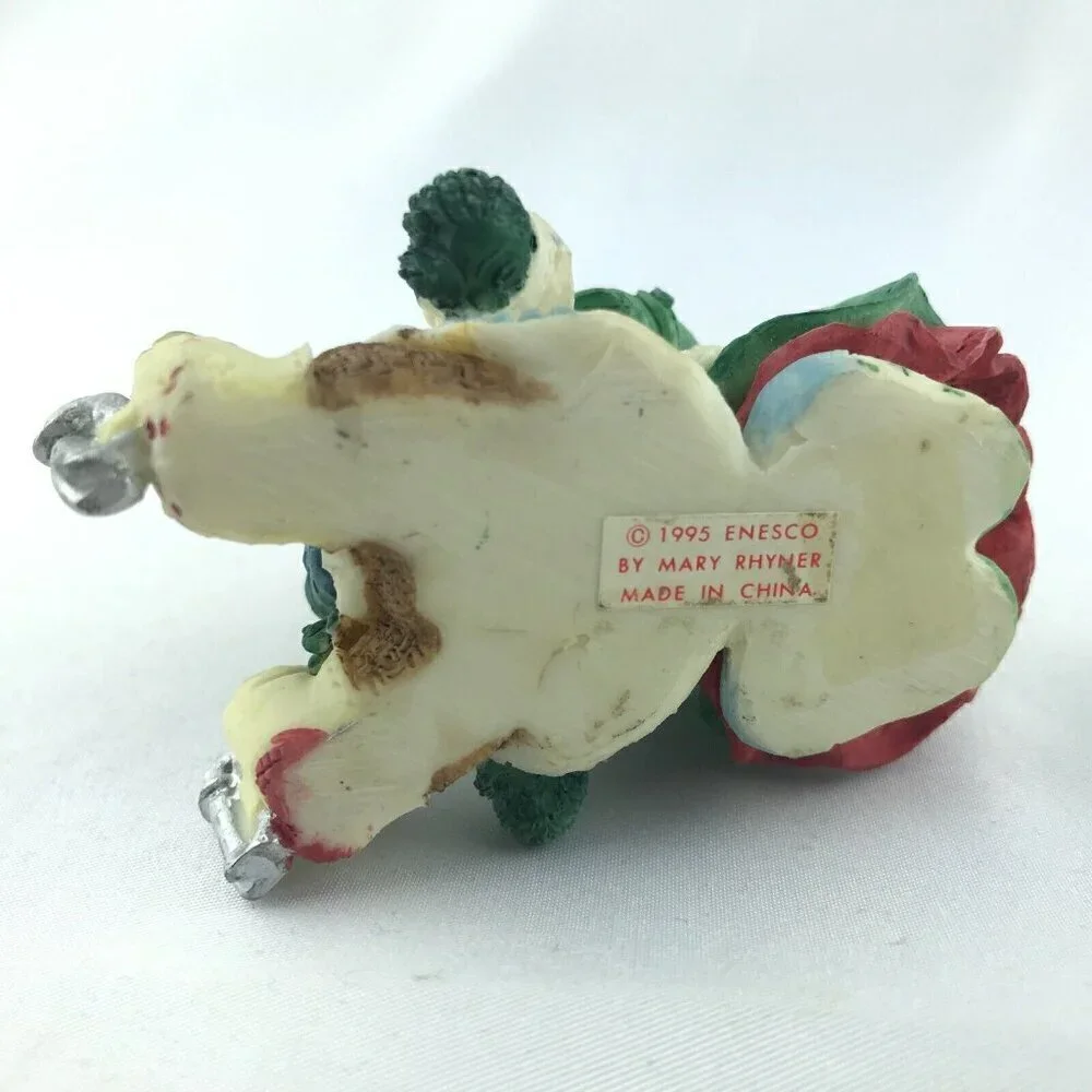 Vtg 1995 Enesco Mary Rhyner Cute as Button Girl Helping Boy Ice Skater Figurine